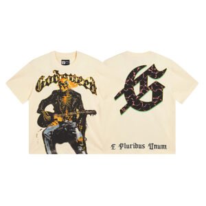 GODSPEED FLAMING SKELETON ROCK T-SHIRT