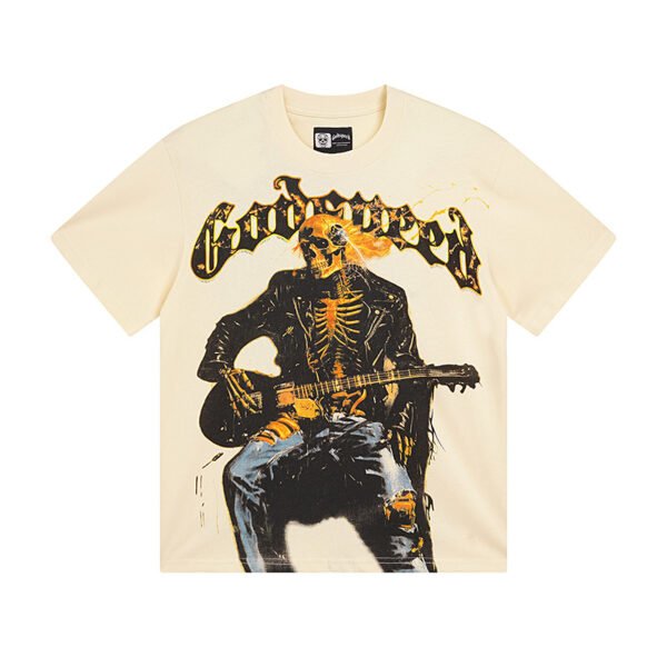 GODSPEED FLAMING SKELETON ROCK T-SHIRT