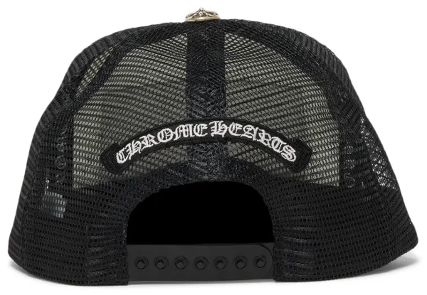 CHROME HEARTS CHOMPER HOLLYWOOD TRUCKER HAT 'BLACK/WHITE'