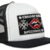 CHROME HEARTS CHOMPER HOLLYWOOD TRUCKER HAT 'BLACK/WHITE'