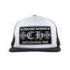 CHROME HEARTS CH HOLLYWOOD TRUCKER HAT WHITE/BLACK