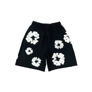 DENIM TEARS WREATH BLACK SHORTS