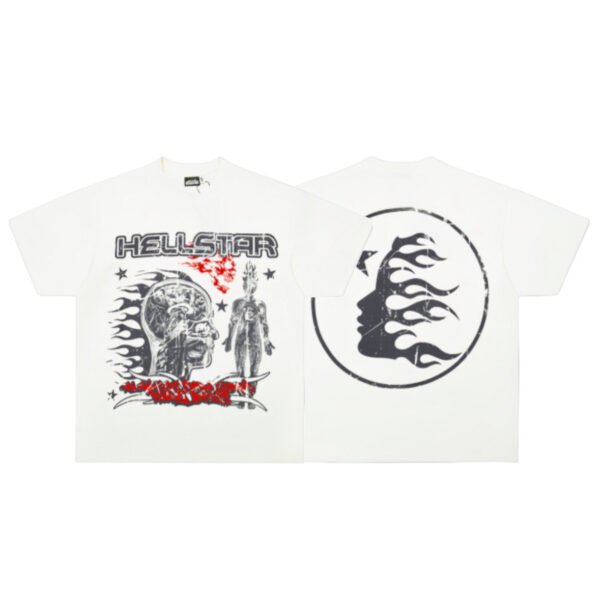 HELLSTAR HUMAN EVOLUTION WHITE T-SHIRT