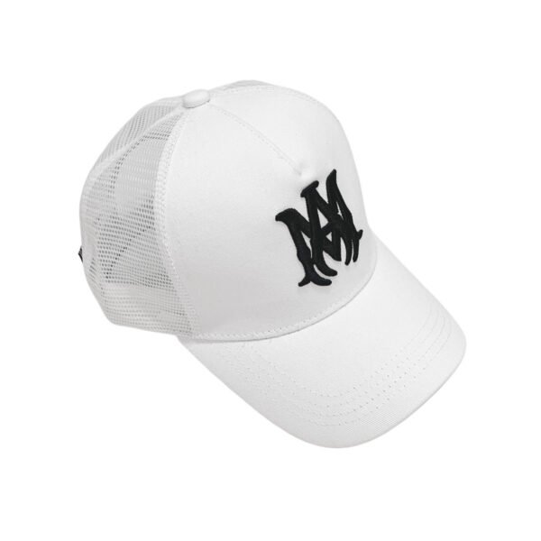 AMIRI MA LOGO TRUCKER WHITE/BLACK HAT