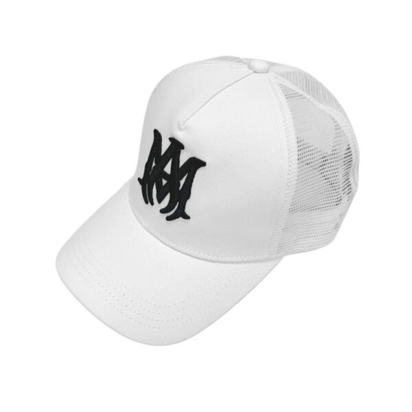 AMIRI MA LOGO TRUCKER WHITE/BLACK HAT