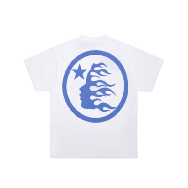 HELLSTAR FLAME FACE LOGO T-SHIRT WHITE/BLUE