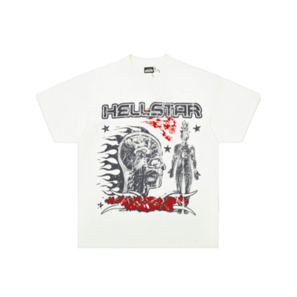 HELLSTAR HUMAN EVOLUTION WHITE T-SHIRT