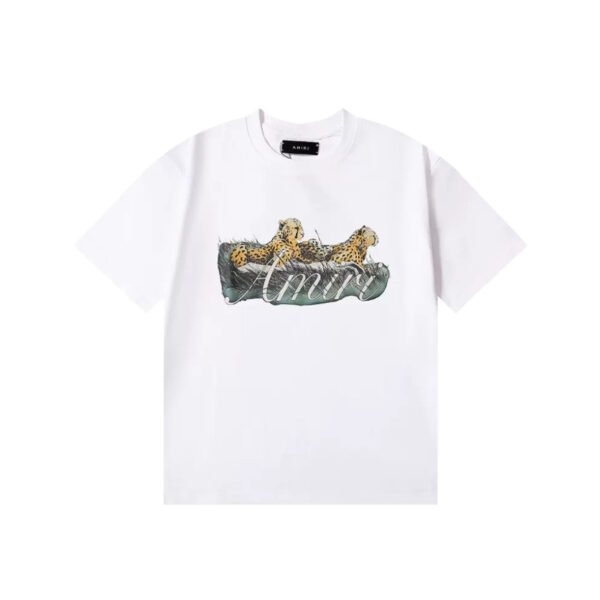 AMIRI LEOPARD WHITE T-SHIRT