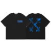OFF-WHITE SKY BLUE ARROWS BLACK T-SHIRT