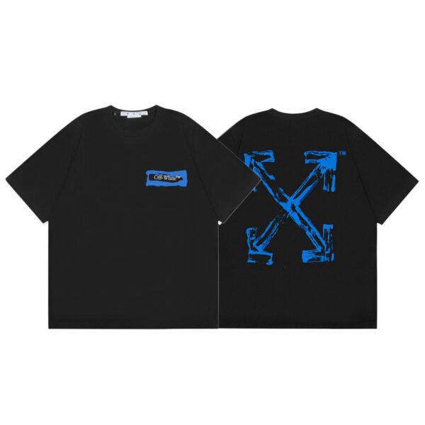 OFF-WHITE SKY BLUE ARROWS BLACK T-SHIRT