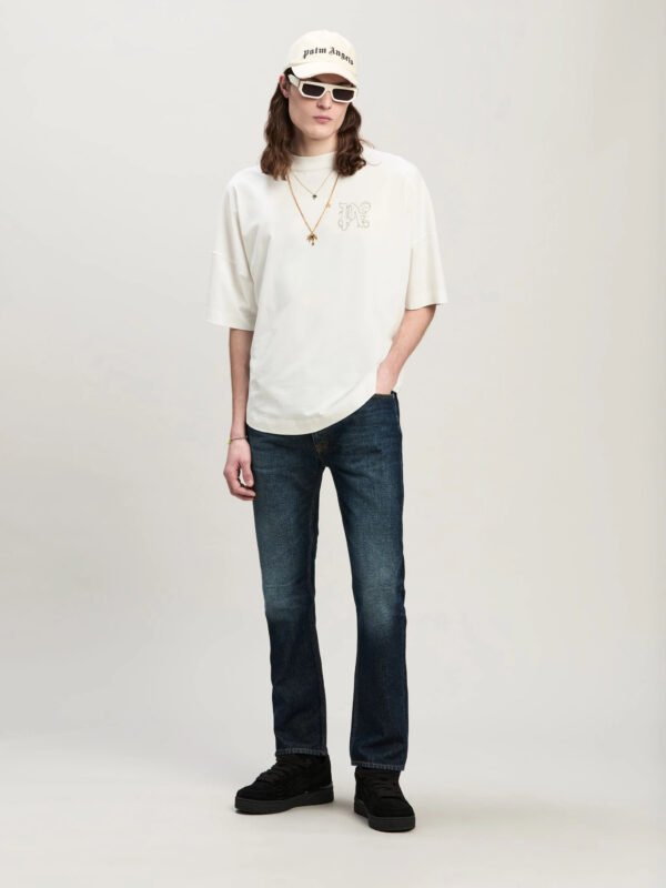 PALM ANGELS CLASSIC LOGO CREAM T-SHIRT