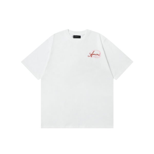 AMIRI RESORT CLUB PINK GRAPHIC WHITE T-SHIRT