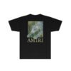 AMIRI LEOPARD CANVAS BLACK T-SHIRT