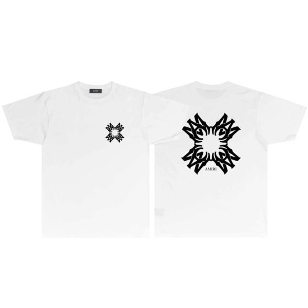 AMIRI TRIBAL QUAD LOGO WHITE T-SHIRT