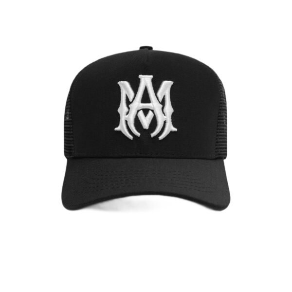 amirpisds AMIRI MA LOGO TRUCKER HAT BLACK/WHITE