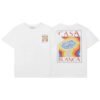 CASABLANCA RAINBOW MUSHROOM WHITE T-SHIRT