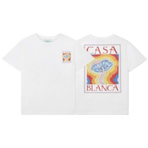 CASABLANCA RAINBOW MUSHROOM WHITE T-SHIRT