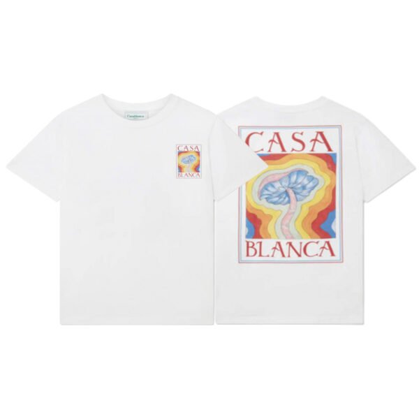 CASABLANCA RAINBOW MUSHROOM WHITE T-SHIRT