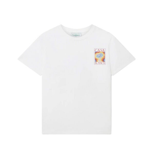 CASABLANCA RAINBOW MUSHROOM WHITE T-SHIRT