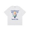 CASABLANCA TENNIS CLUB WHITE T-SHIRT