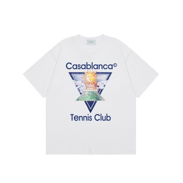 CASABLANCA TENNIS CLUB WHITE T-SHIRT