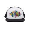 CHROME HEARTS MULTI COLOR CROSSES TRUCKER HAT WHITE/BLACK