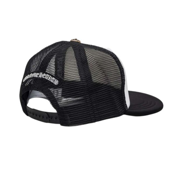 CHROME HEARTS MULTI COLOR CROSSES TRUCKER HAT WHITE/BLACK