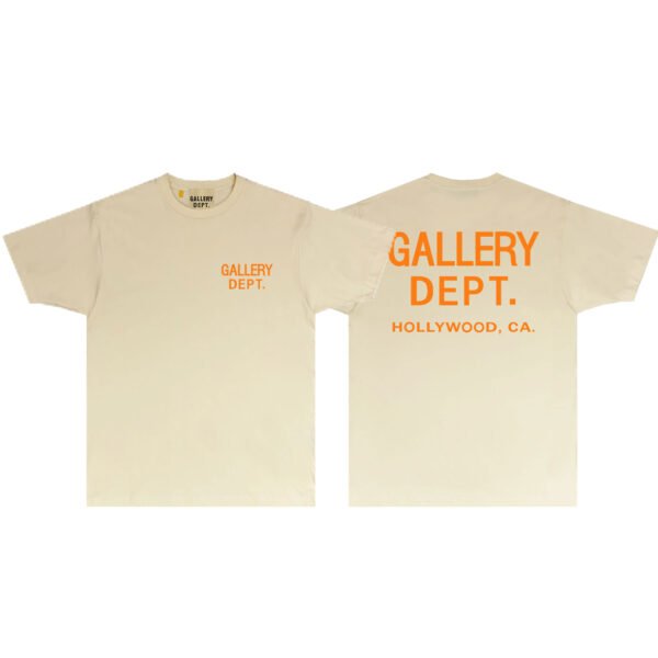GALLERY DEPT. BASIC CREAM/ORANGE T-SHIRT
