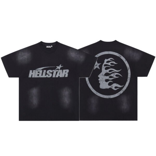 hellstarblackblack HELLSTAR GLITTER BLACK/BLACK T-SHIRT