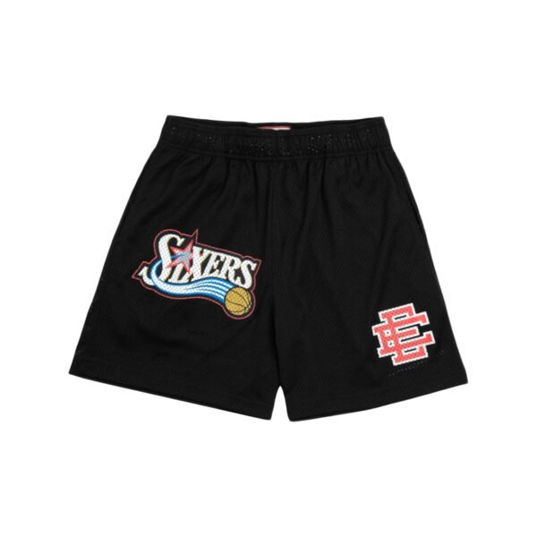 EE PHILADELPHIA 76ERS BLACK SHORTS
