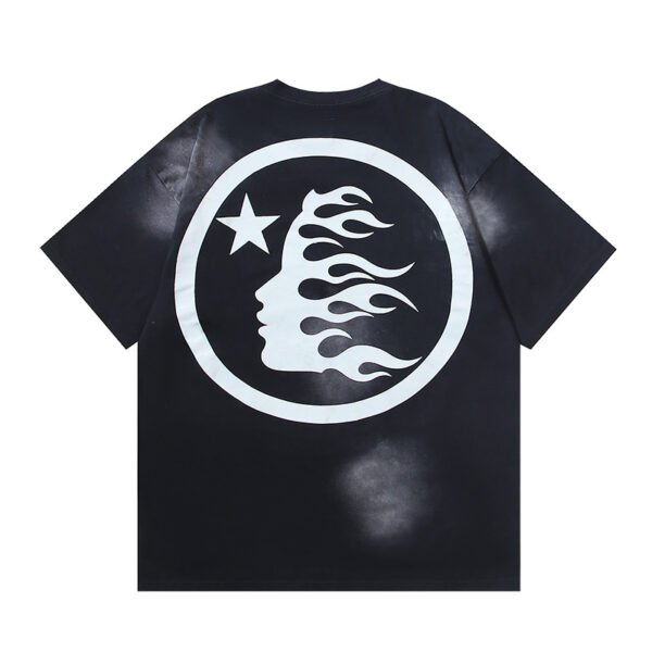 HELLSTAR BLUE METALLIC BLACK T-SHIRT