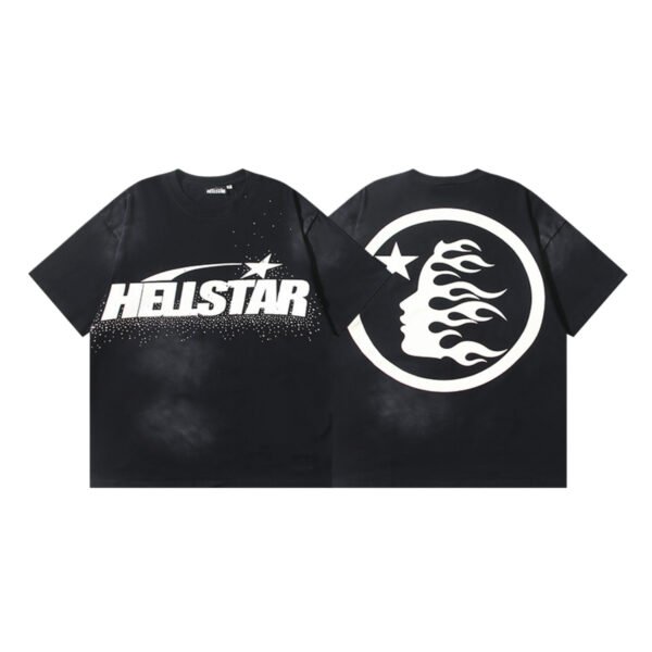 HELLSTAR GLITTER LOGO BLACK T-SHIRT