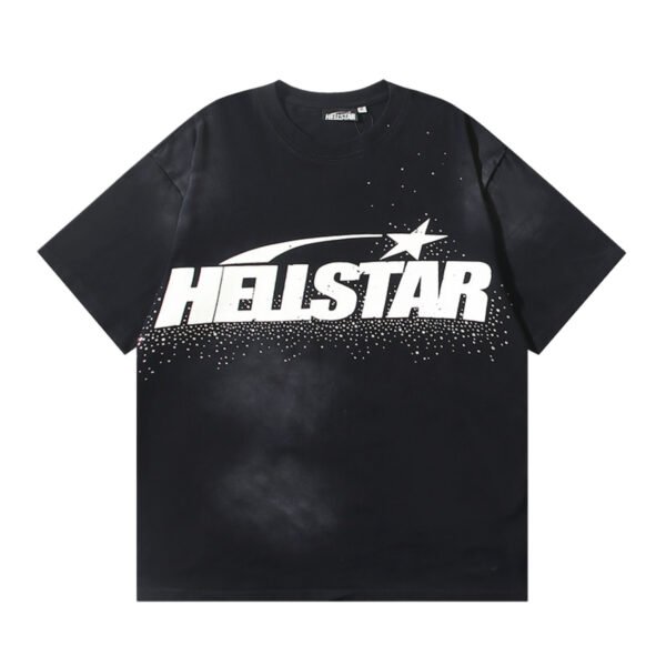 HELLSTAR GLITTER LOGO BLACK T-SHIRT