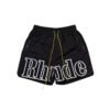 RHUDE LOGO SHORTS BLACK/WHITE