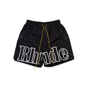 RHUDE LOGO SHORTS BLACK/WHITE