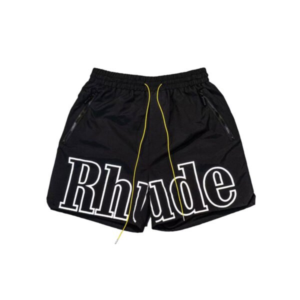 RHUDE LOGO SHORTS BLACK/WHITE