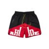 RHUDE RH LOGO SHORTS BLACK/RED