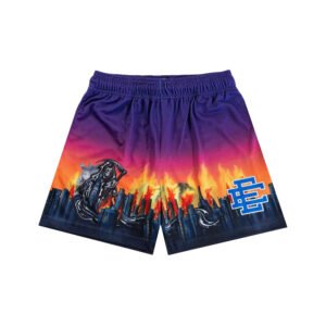 EE WARREN LOTAS REAPER SKYLINE PURPLE/ORANGE FLAMES SHORTS