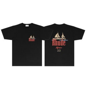 RHUDESAILINGBLACK RHUDE MONACO SAILING BLACK T-SHIRT