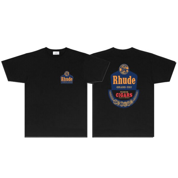 RHUDE GRAND CRU CIGARS BLACK T-SHIRT
