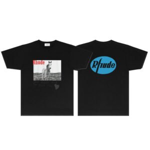 rhudehorse RHUDE HORSE PHOTO BLACK T-SHIRT