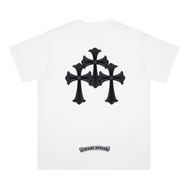CHROME HEARTS TRIPLE CROSS WHITE T-SHIRT