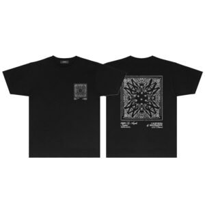 AMIRI BANDANA LOGO BLACK T-SHIRT