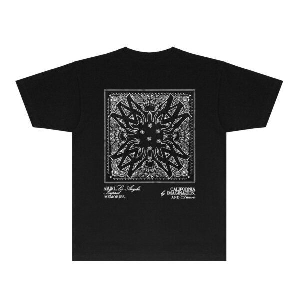 AMIRI BANDANA LOGO BLACK T-SHIRT