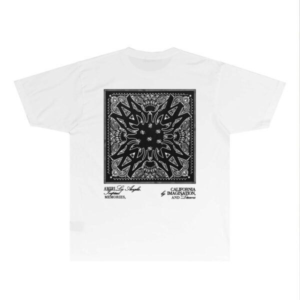 AMIRI BANDANA LOGO WHITE T-SHIRT