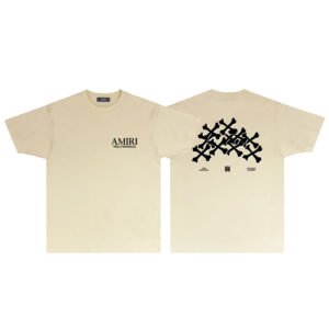 AMIRI ARTS BONES STACKED CREAM T-SHIRT