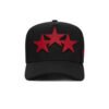 amiriredstars1 AMIRI THREE STAR BLACK/RED HAT