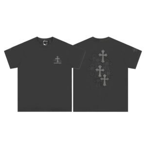 CHROME HEARTS CROSS PATCH DARK GRAY T-SHIRT