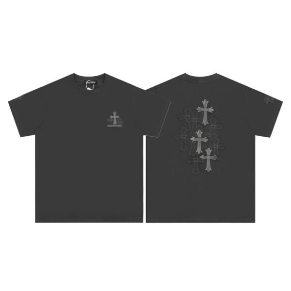 CHROME HEARTS CROSS PATCH DARK GRAY T-SHIRT