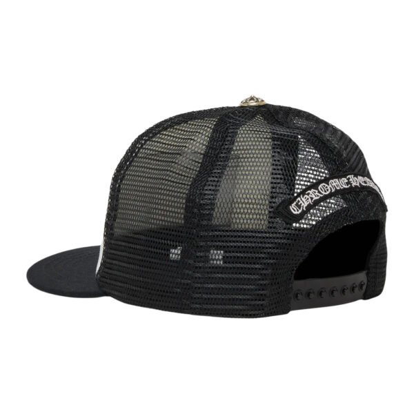 chlipswhiteblack2 CHROME HEARTS CHOMPER HOLLYWOOD TRUCKER HAT BLACK/WHITE